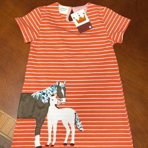 Girls dress with horse appliqué